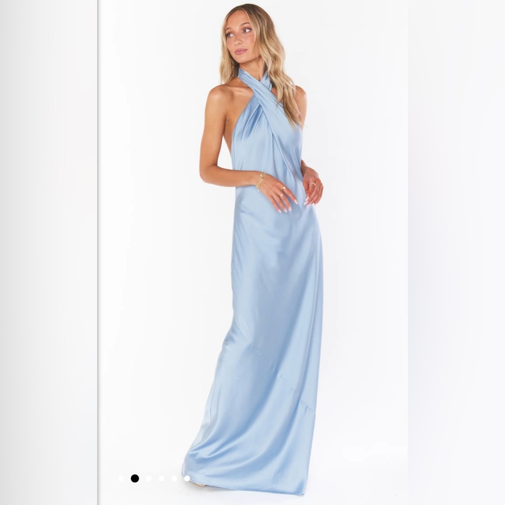 NWT Show Me Your MUMU Janine Halter Neck Maxi Dress